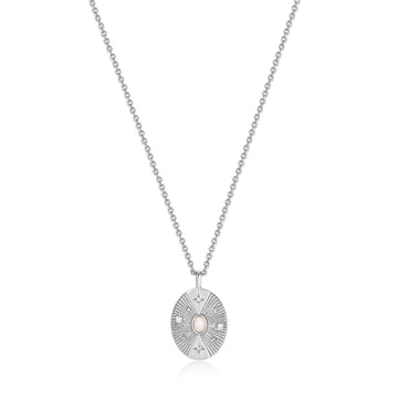 Ania Haie Silver Scattered Stars Kyoto Opal Disc Necklace