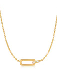 Gold Glam Interlock Necklace