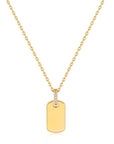 Gold Glam Tag Pendant Necklace