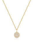 Gold Glam Disc Pendant Necklace