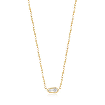 Ania Haie Gold Sparkle Emblem Chain Necklace