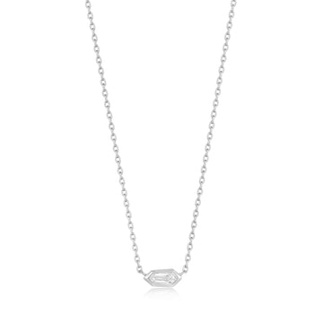 Ania Haie Silver Sparkle Emblem Chain Necklace