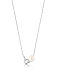 Ania Haie Silver Pearl Link Chain Necklace