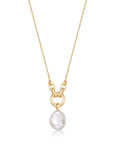 Ania Haie Gold Pearl Sparkle Pendant Necklace