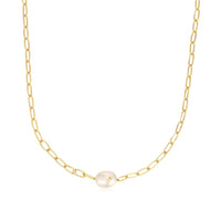 Ania Haie Gold Pearl Sparkle Chunky Chain Necklace