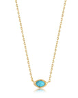 Ania Haie Gold Turquoise Wave Necklace