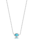 Ania Haie Silver Turquoise Wave Necklace