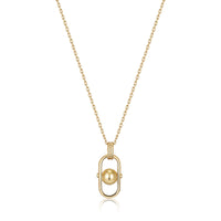 Ania Haie Gold Orb Link Drop Pendant Necklace