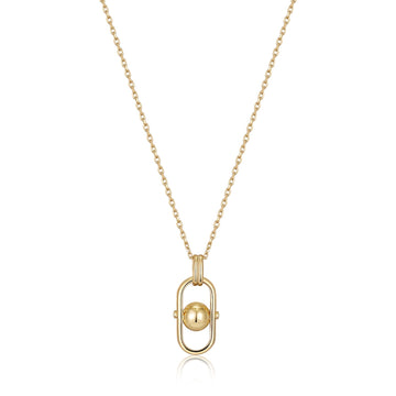 Ania Haie Gold Orb Link Drop Pendant Necklace