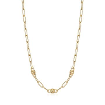 Ania Haie Gold Orb Link Chunky Chain Necklace