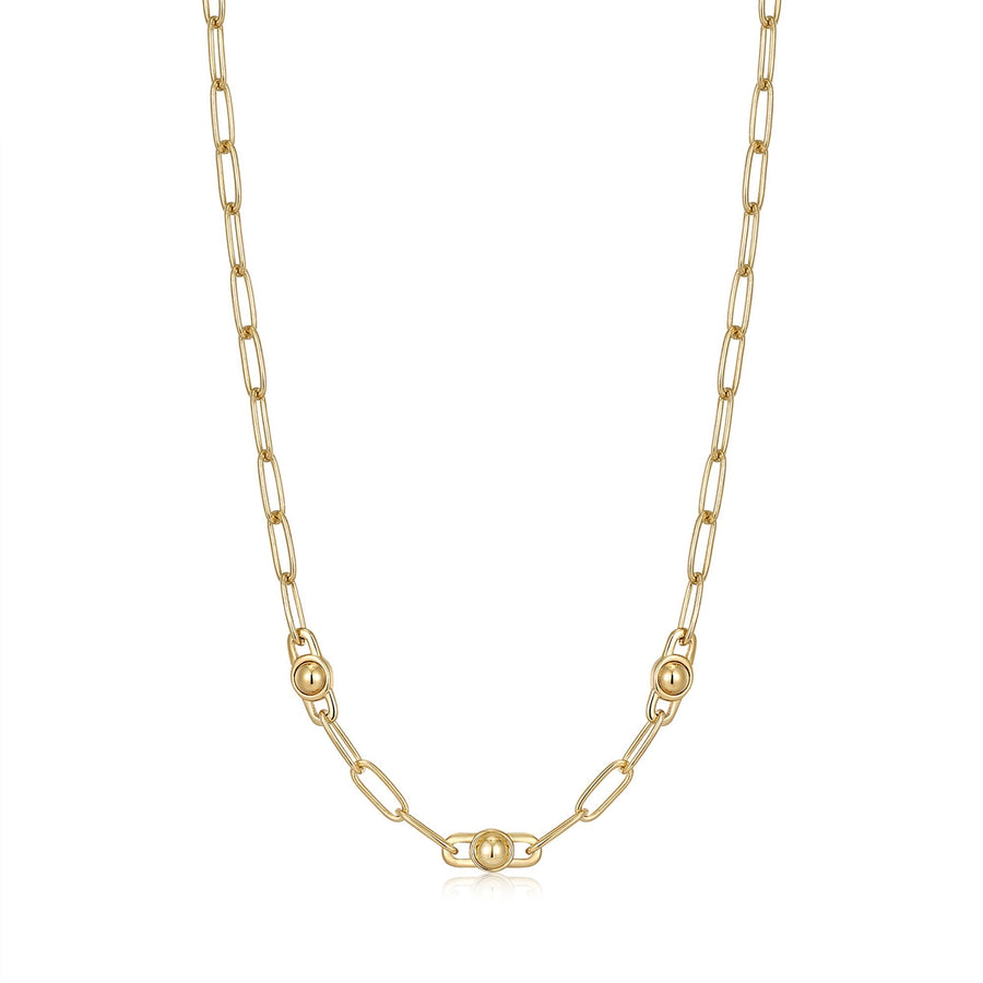 Ania Haie Gold Orb Link Chunky Chain Necklace