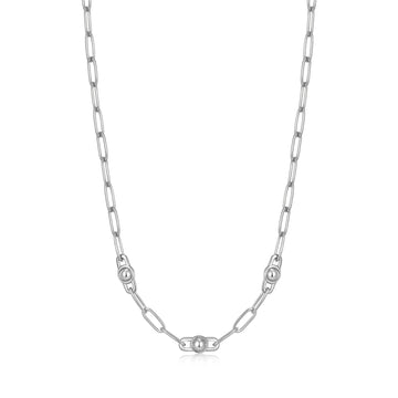 Ania Haie Silver Orb Link Chunky Chain Necklace