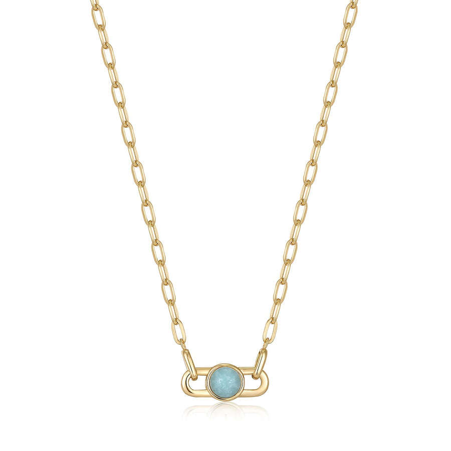 Ania Haie Gold Orb Amazonite Link Necklace