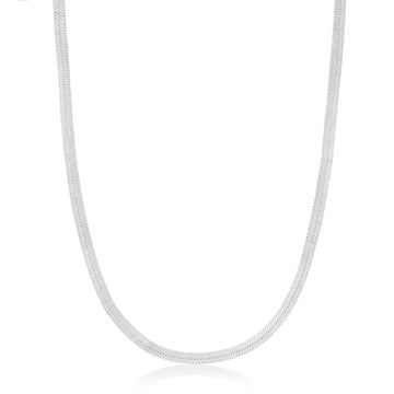 Ania Haie Silver Flat Snake Chain Necklace