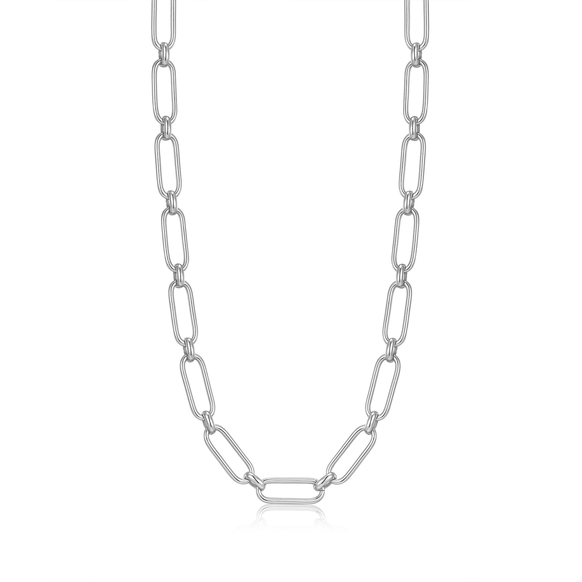 Ania Haie Silver Cable Connect Chunky Chain Necklace