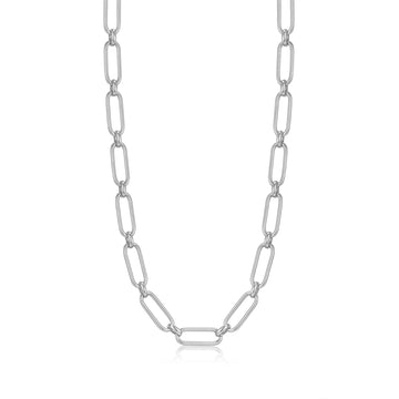 Ania Haie Silver Cable Connect Chunky Chain Necklace