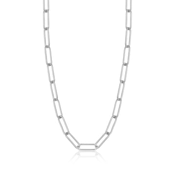 Ania Haie Silver Paperclip Chunky Chain Necklace