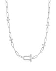 Ania Haie Silver Stud Link Charm Necklace