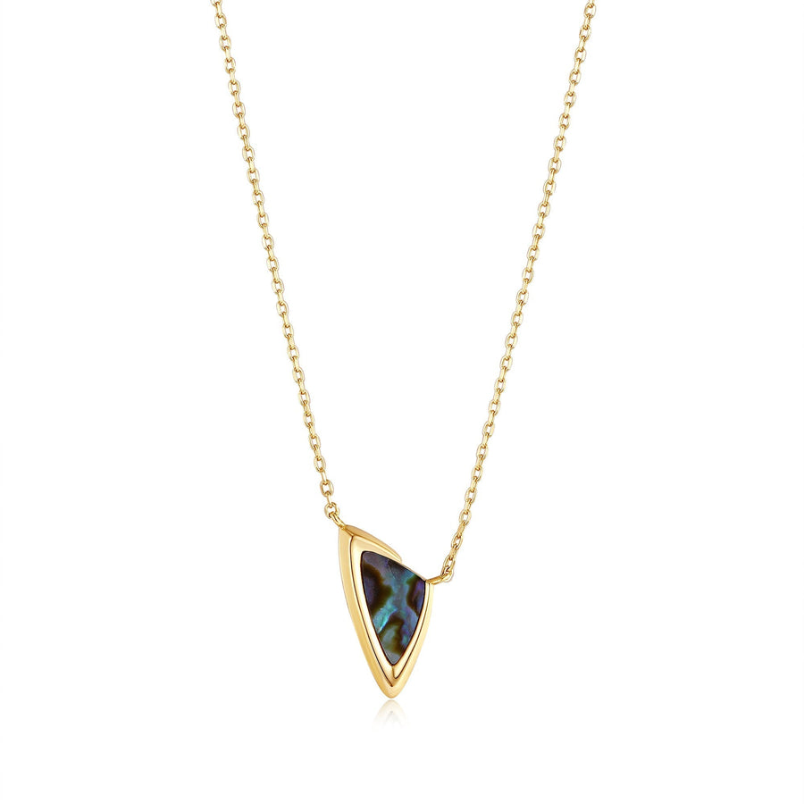 Ania Haie Gold Arrow Abalone Pendant Necklace