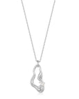 Ania Haie Silver Twisted Wave Drop Pendant Necklace