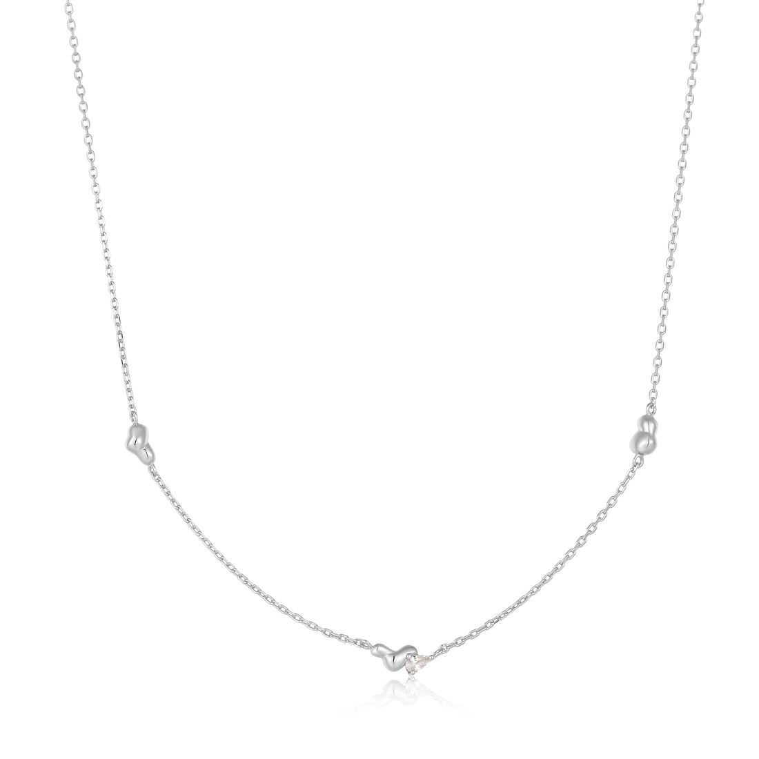 Ania Haie Silver Twisted Wave Chain Necklace