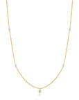 Ania Haie 14kt Gold Pearl and White Sapphire Necklace