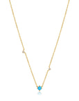 Ania Haie 14kt Gold Turquoise and White Sapphire Necklace