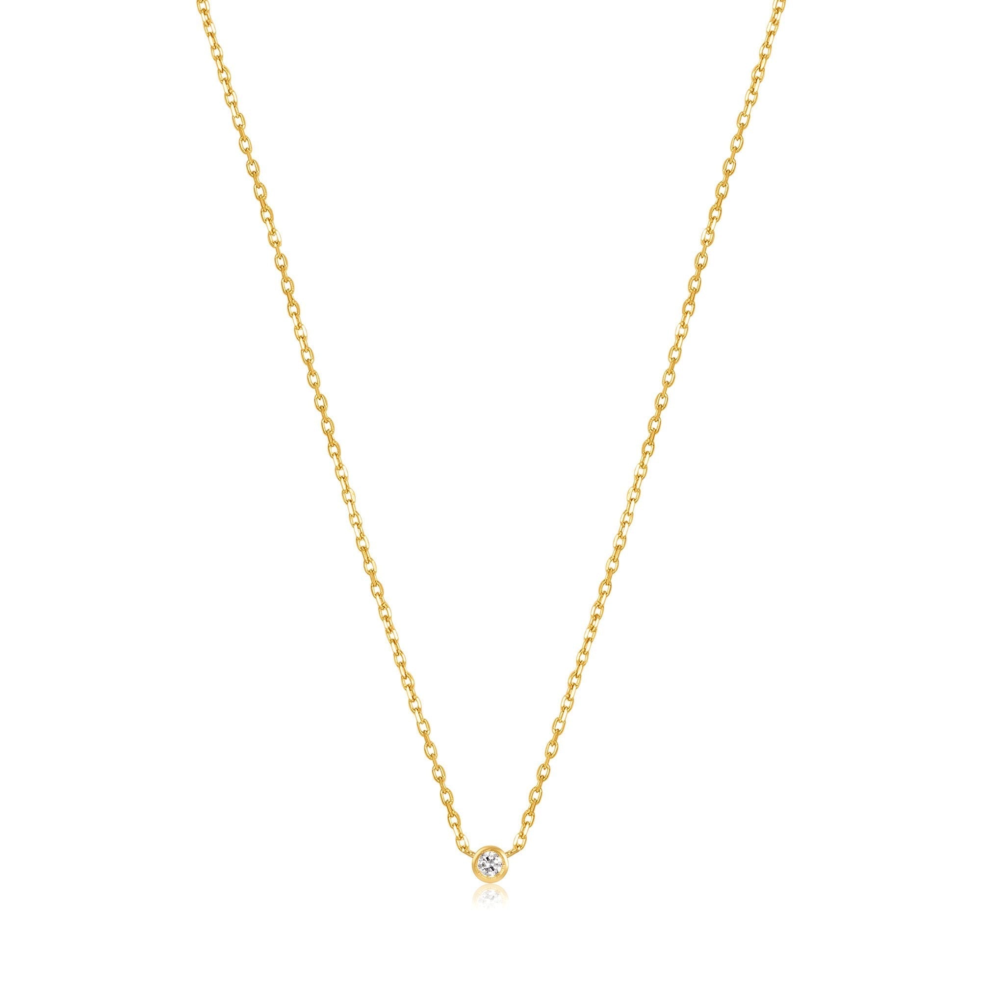 Ania Haie 14kt Gold Single Natural Diamond Necklace