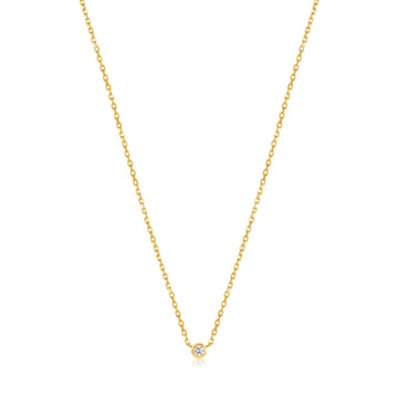 Ania Haie 14kt Gold Single Natural Diamond Necklace