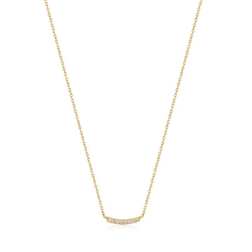 Ania Haie 14kt Gold Magma Curve Diamond Necklace