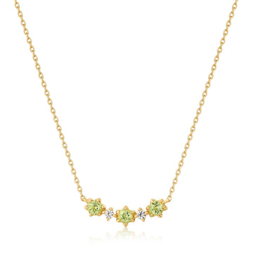 Ania Haie 14kt Gold Peridot and White Sapphire Necklace