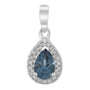 9CT CHARLOTTE TOPAZ & DIAMOND PENDANT