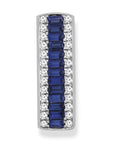 9CT HELENA SAPPHIRE AND DIAMOND PENDANT