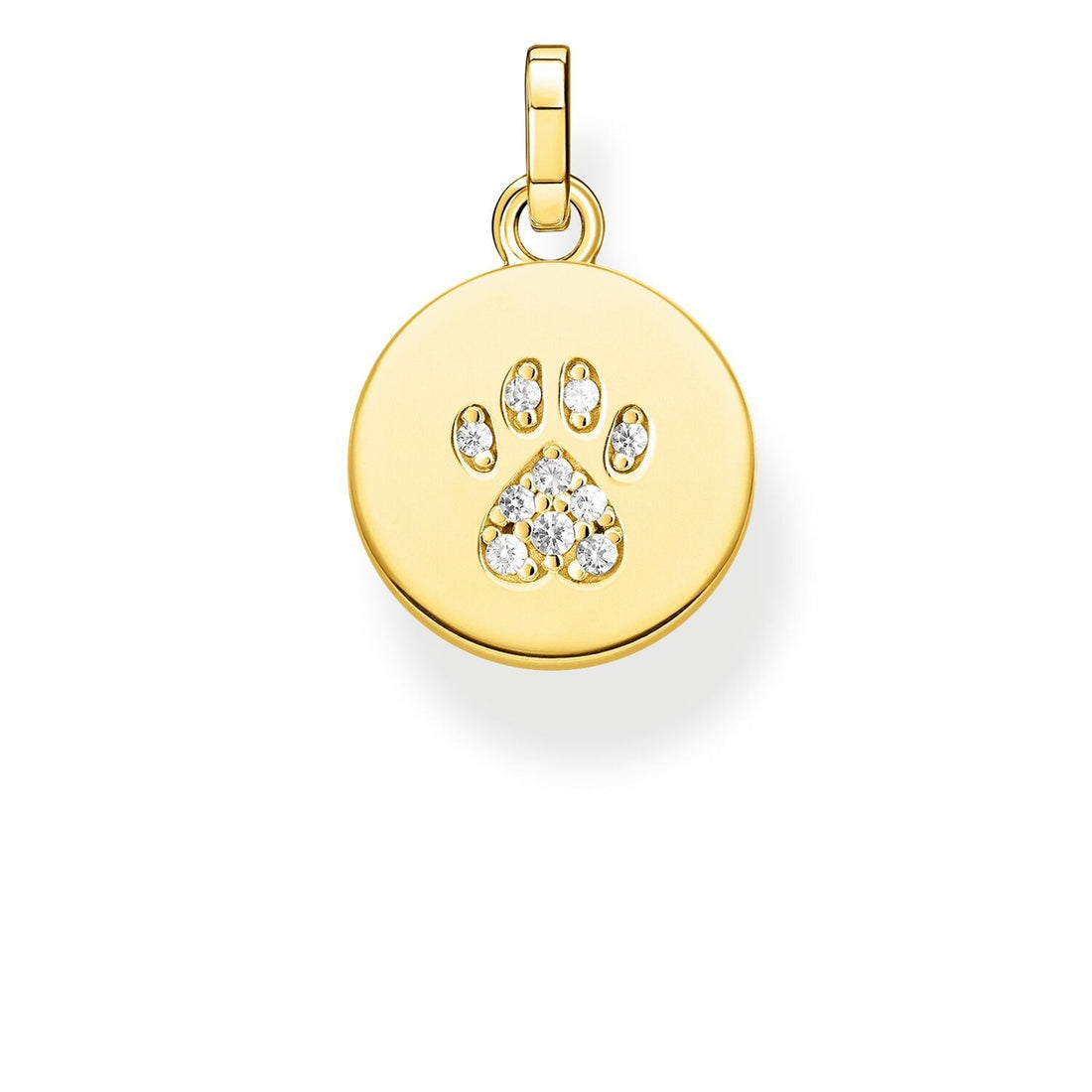 Thomas Sabo Pendant Disc Paw Cat Gold