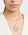 THOMAS SABO Pendant milky quartz with winter sun rays silver