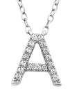 9CT DIAMOND INITIAL NECKLACE