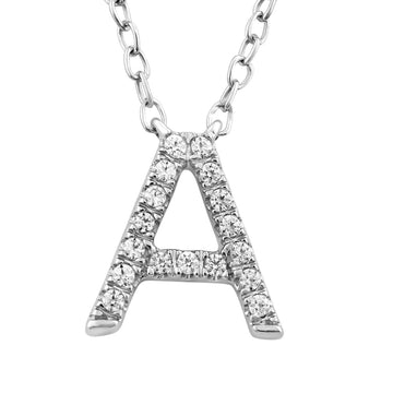 9CT DIAMOND INITIAL NECKLACE