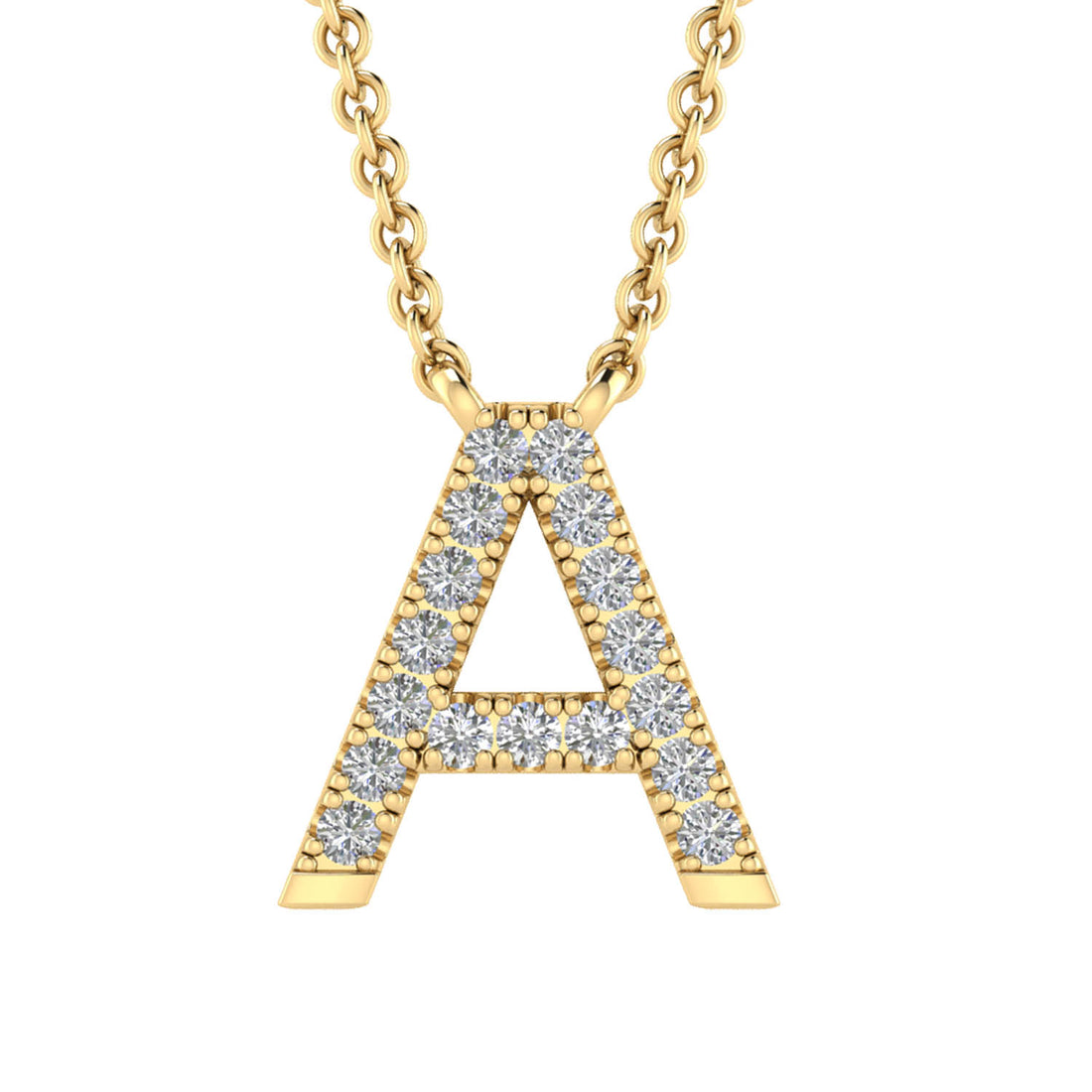 9CT DIAMOND INITIAL NECKLACE