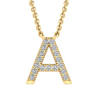 9CT DIAMOND INITIAL NECKLACE