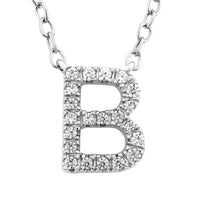 9CT DIAMOND INITIAL NECKLACE