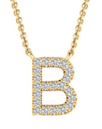 9CT DIAMOND INITIAL NECKLACE