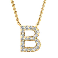 9CT DIAMOND INITIAL NECKLACE