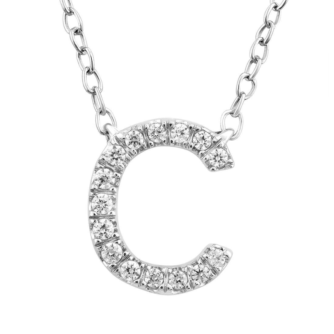 9CT DIAMOND INITIAL NECKLACE