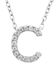 9CT DIAMOND INITIAL NECKLACE