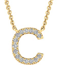 9CT DIAMOND INITIAL NECKLACE