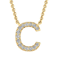 9CT DIAMOND INITIAL NECKLACE