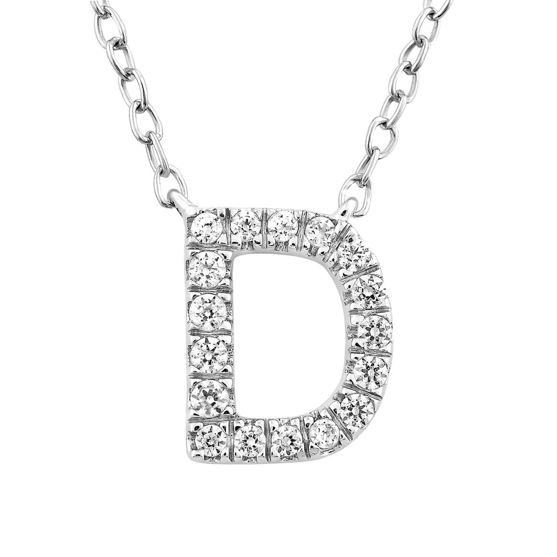 9CT DIAMOND INITIAL NECKLACE