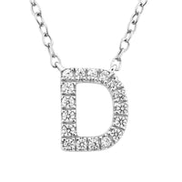 9CT DIAMOND INITIAL NECKLACE