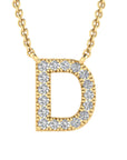 9CT DIAMOND INITIAL NECKLACE