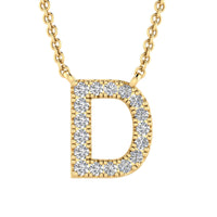 9CT DIAMOND INITIAL NECKLACE